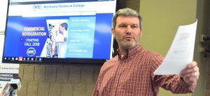 Darrin Strosahl, vice president for academic affairs at Northwest Technical College, announced April 2 that NTC is adding a Commercial Refrigeration/HVAC academic program beginning in Fall 2018.