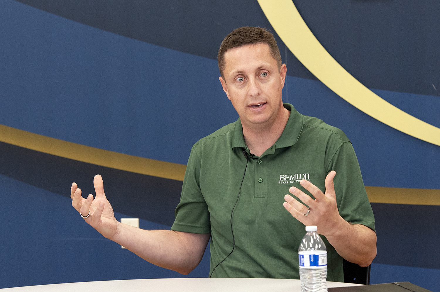 Dr. John Hoffman speaks at a press conference at NTC