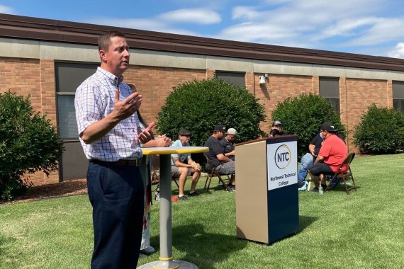 President John Hoffman speaks at the AIRC Day of Welcome at NTC on Aug. 24