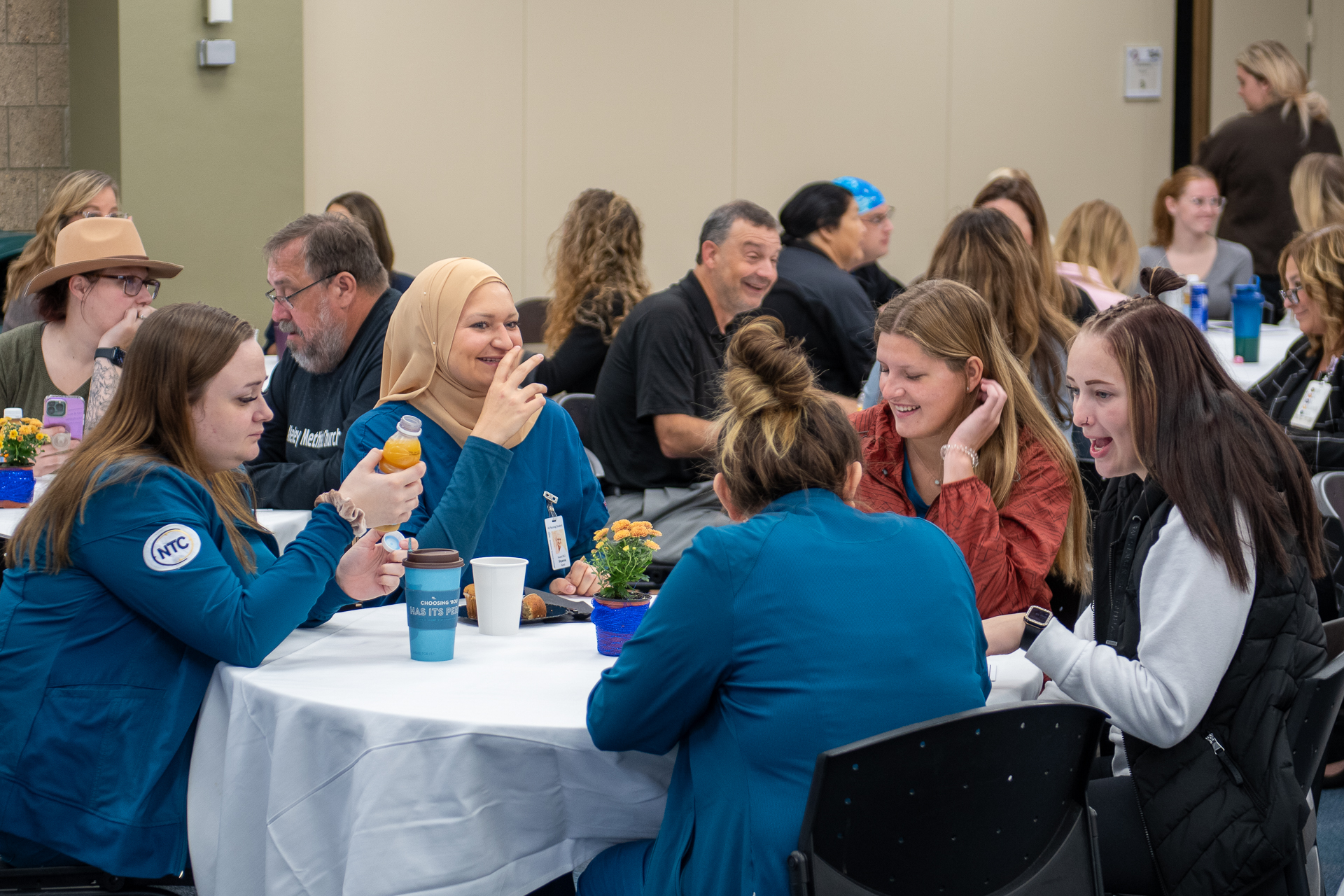 Students at NTC's scholarship breakfast 