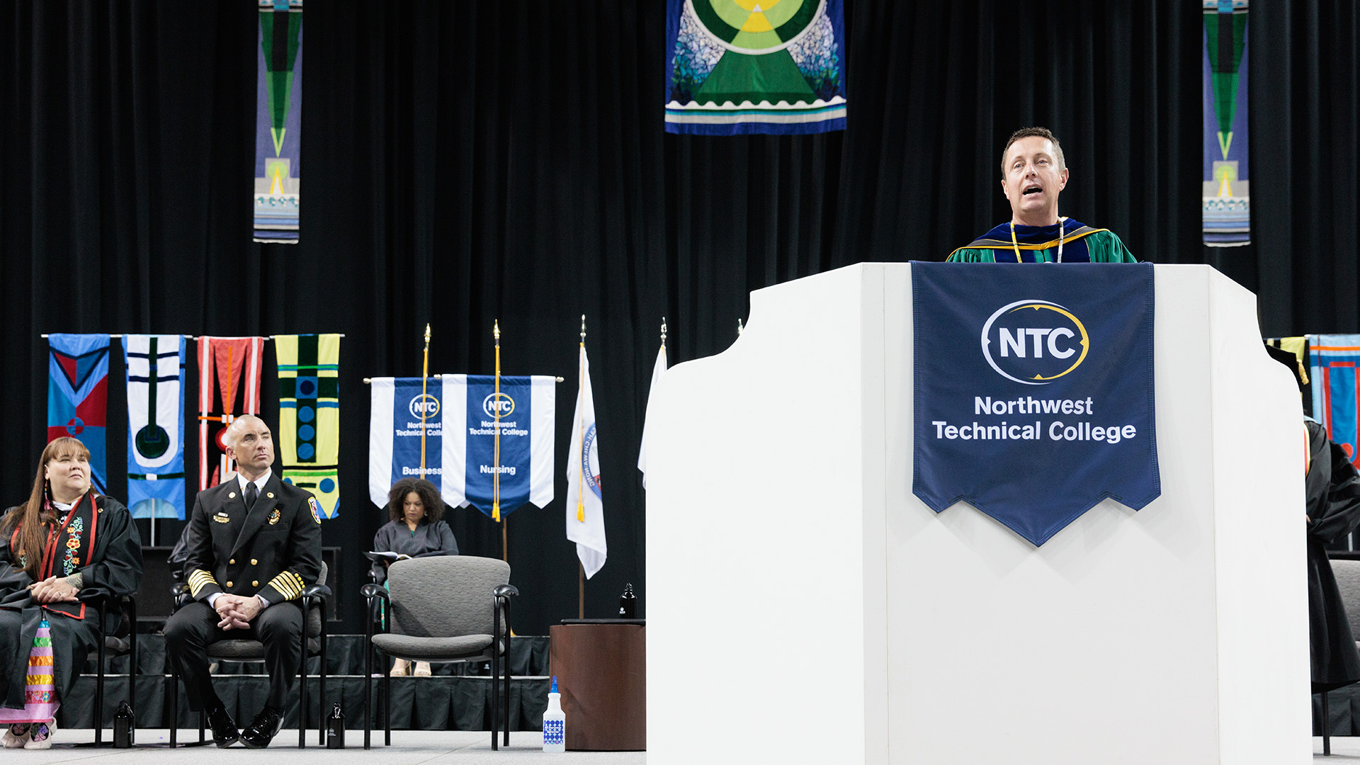 NTC and BSU president John L. Hoffman speaks at NTC's 2025 Cmmencement