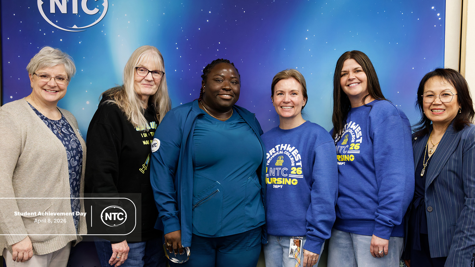 An NTC student with his Student Achievement Day award.