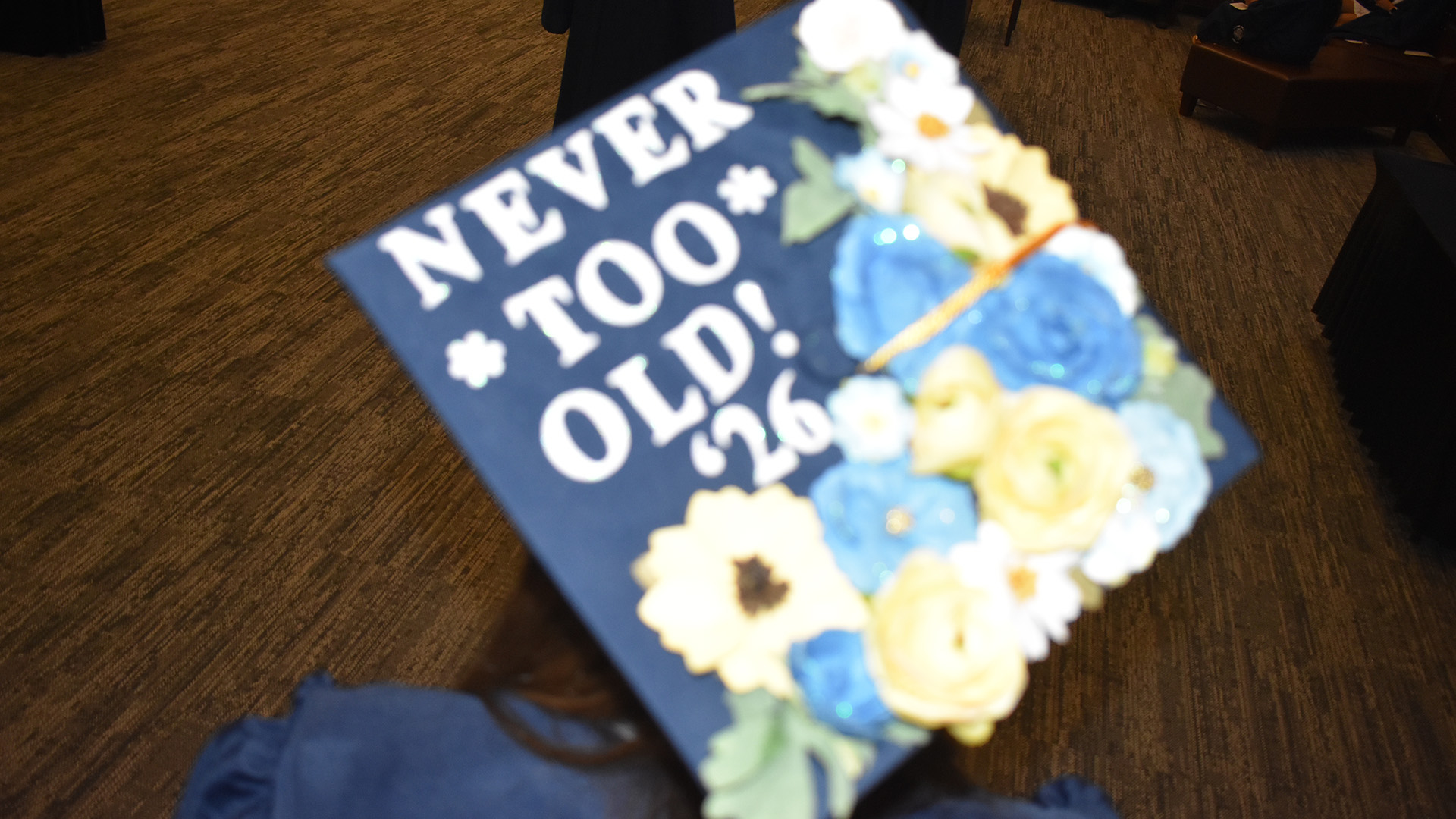 A mortar board at NTC's 2026 Commencement.
