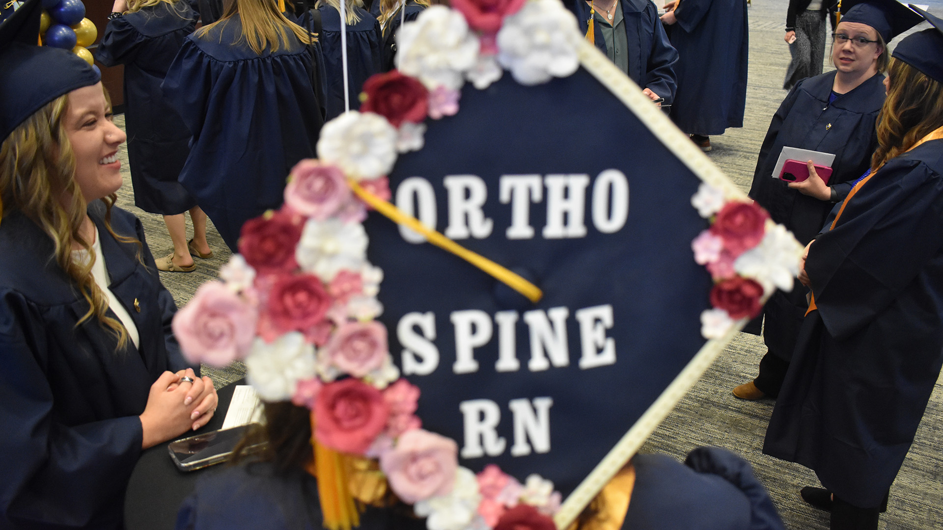A mortar board at NTC's 2026 Commencement.
