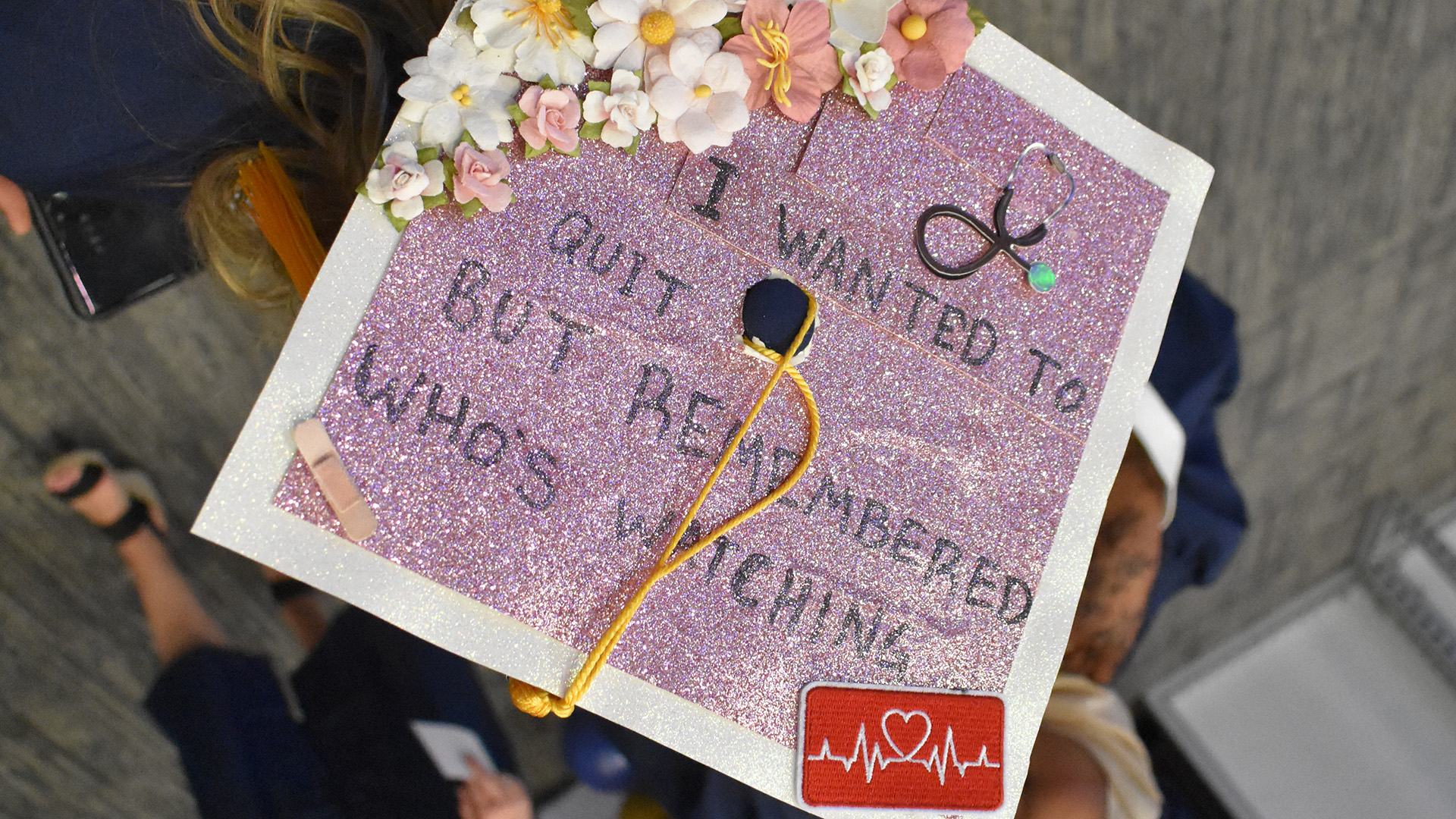 A mortar board at NTC's 2026 Commencement.