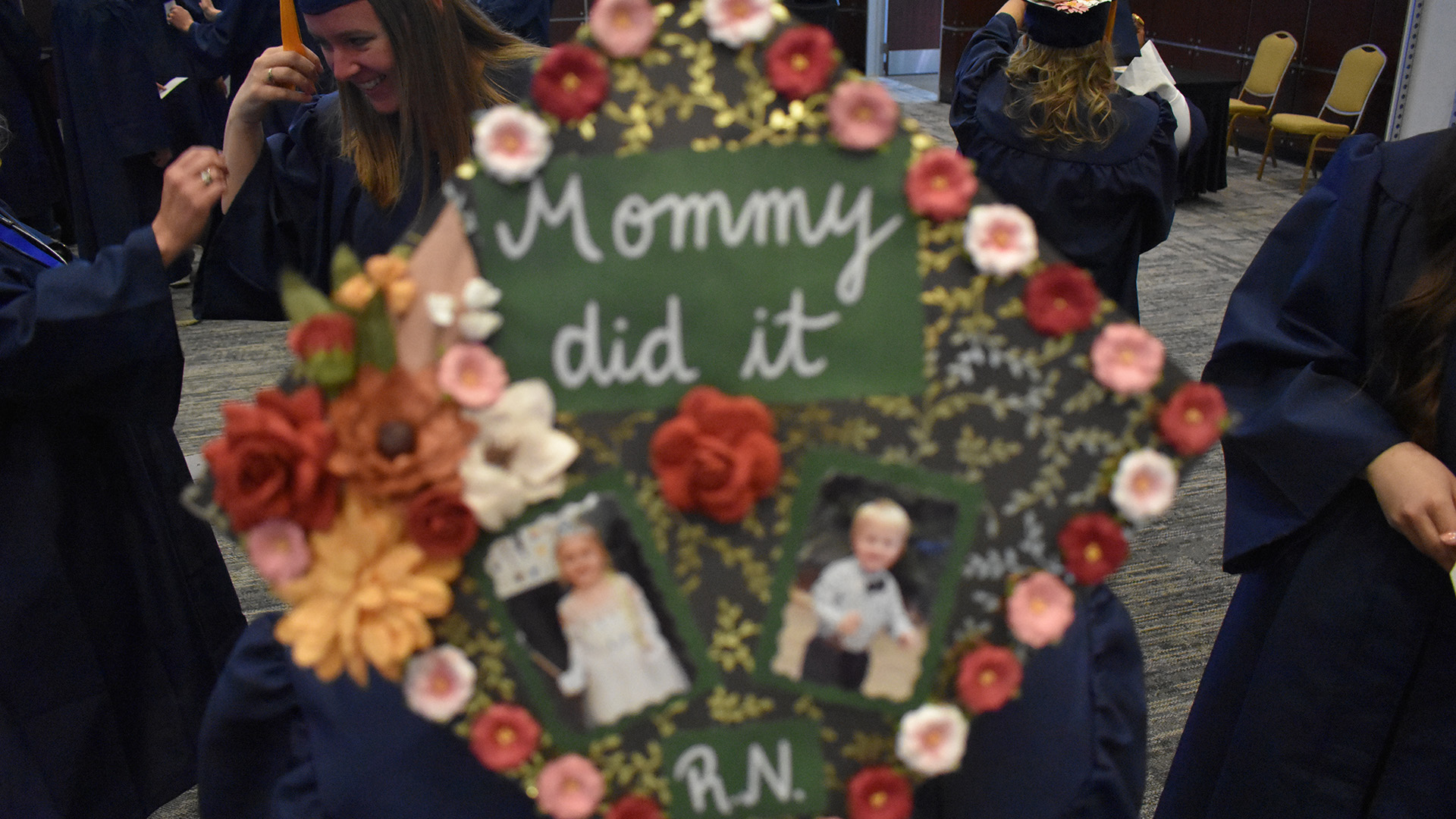 A mortar board at NTC's 2026 Commencement.