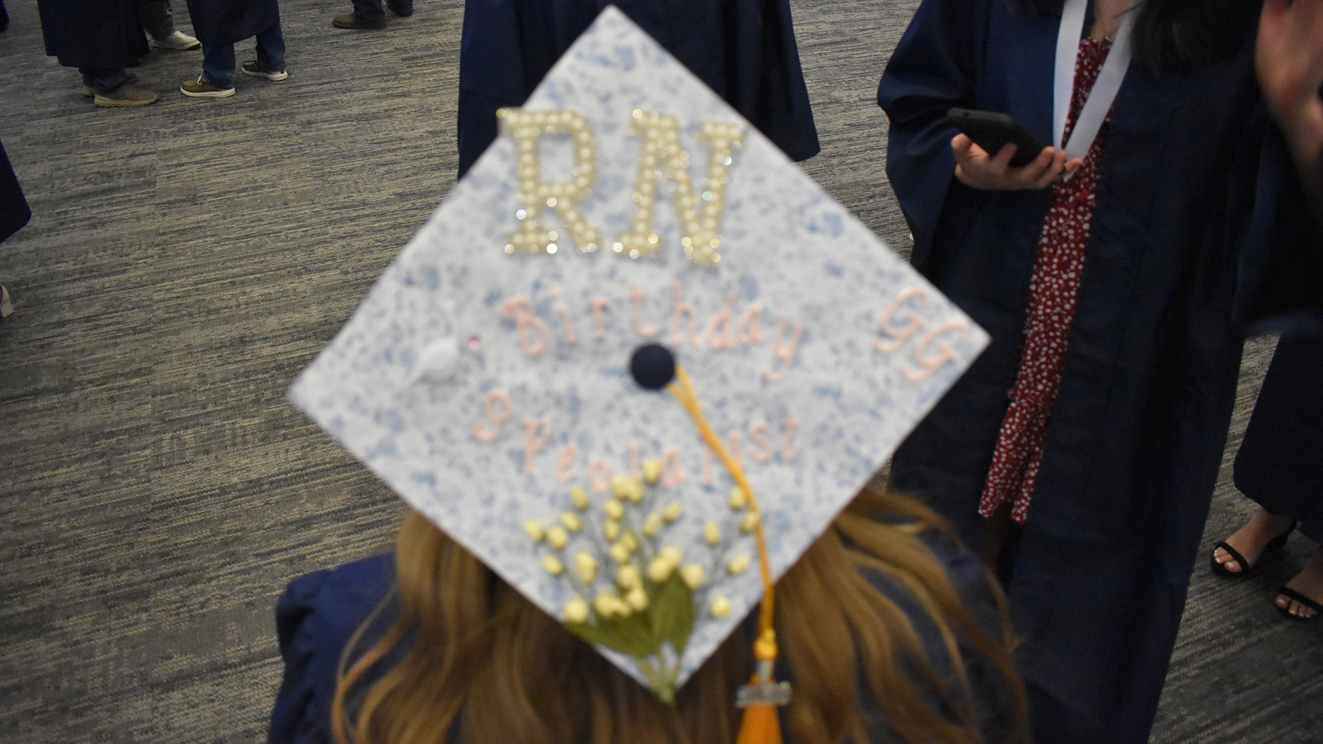 A mortar board at NTC's 2026 Commencement.