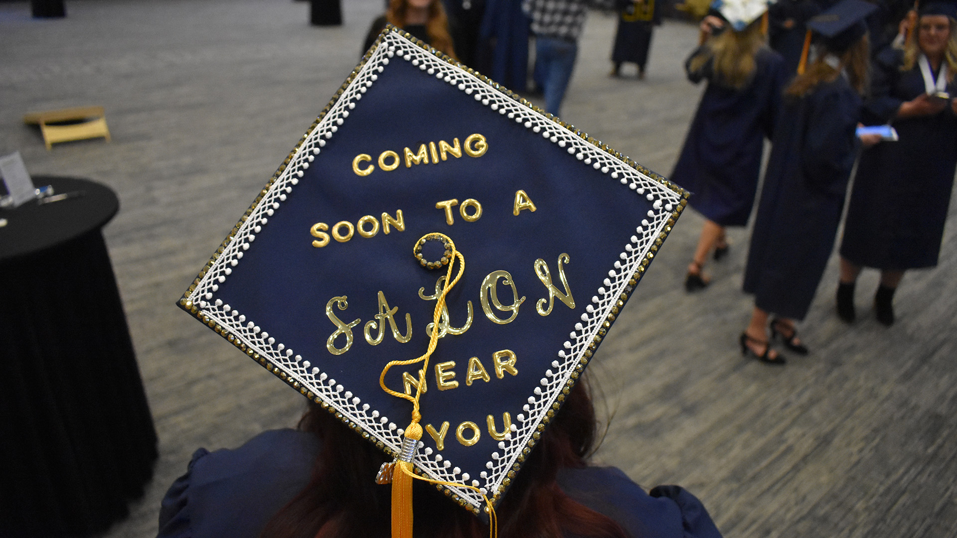 A mortar board at NTC's 2026 Commencement.