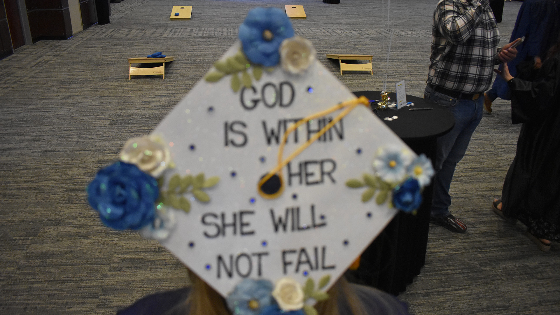 A mortar board at NTC's 2026 Commencement.