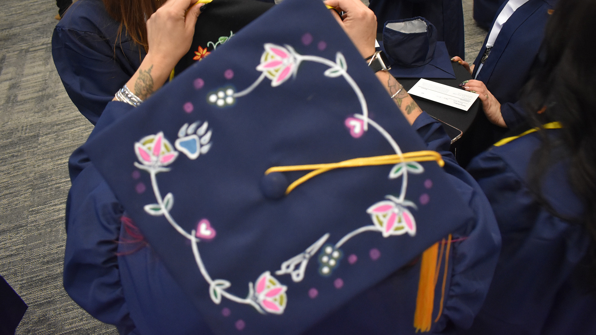 A mortar board at NTC's 2026 Commencement.