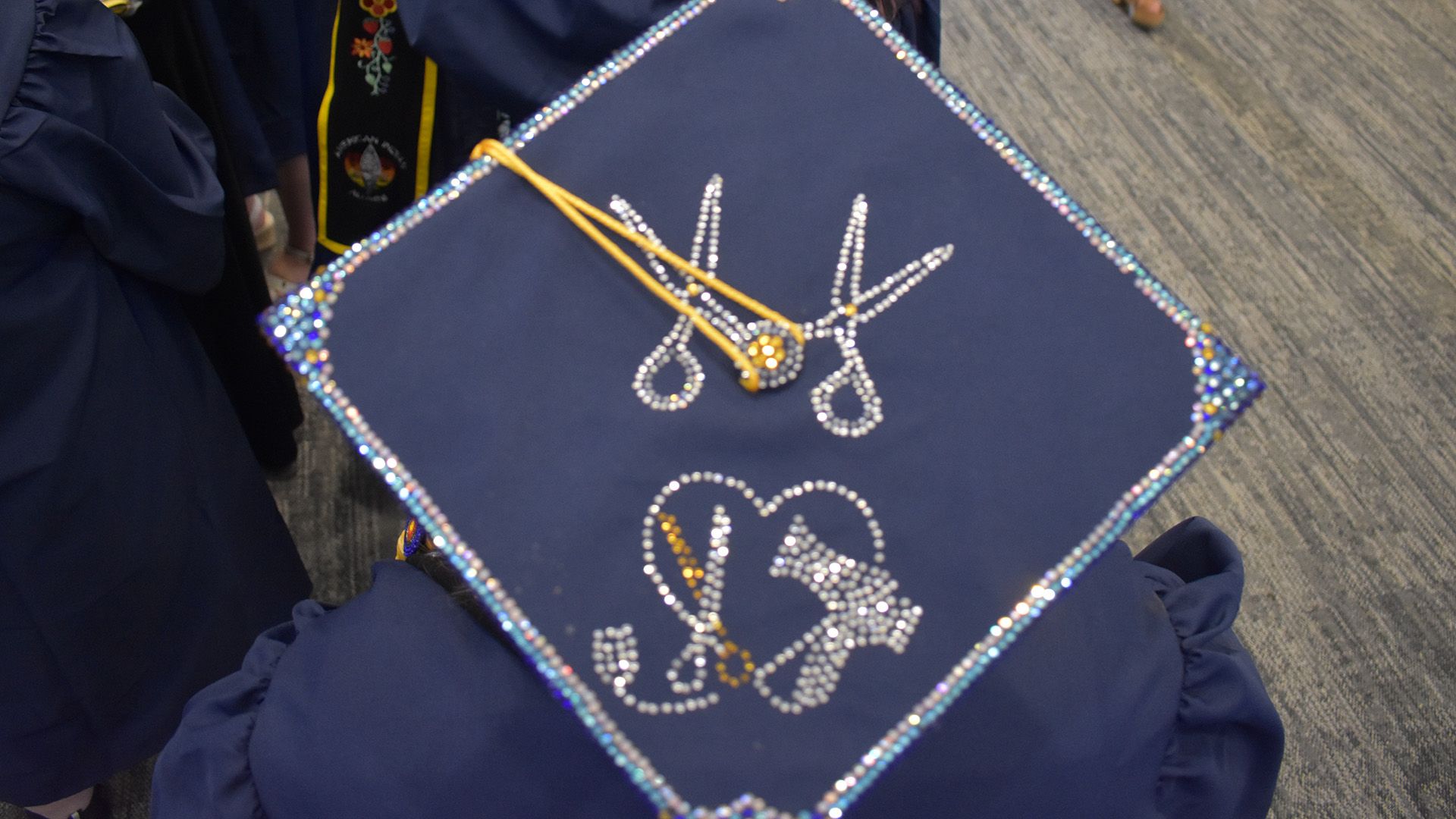 A mortar board at NTC's 2026 Commencement.