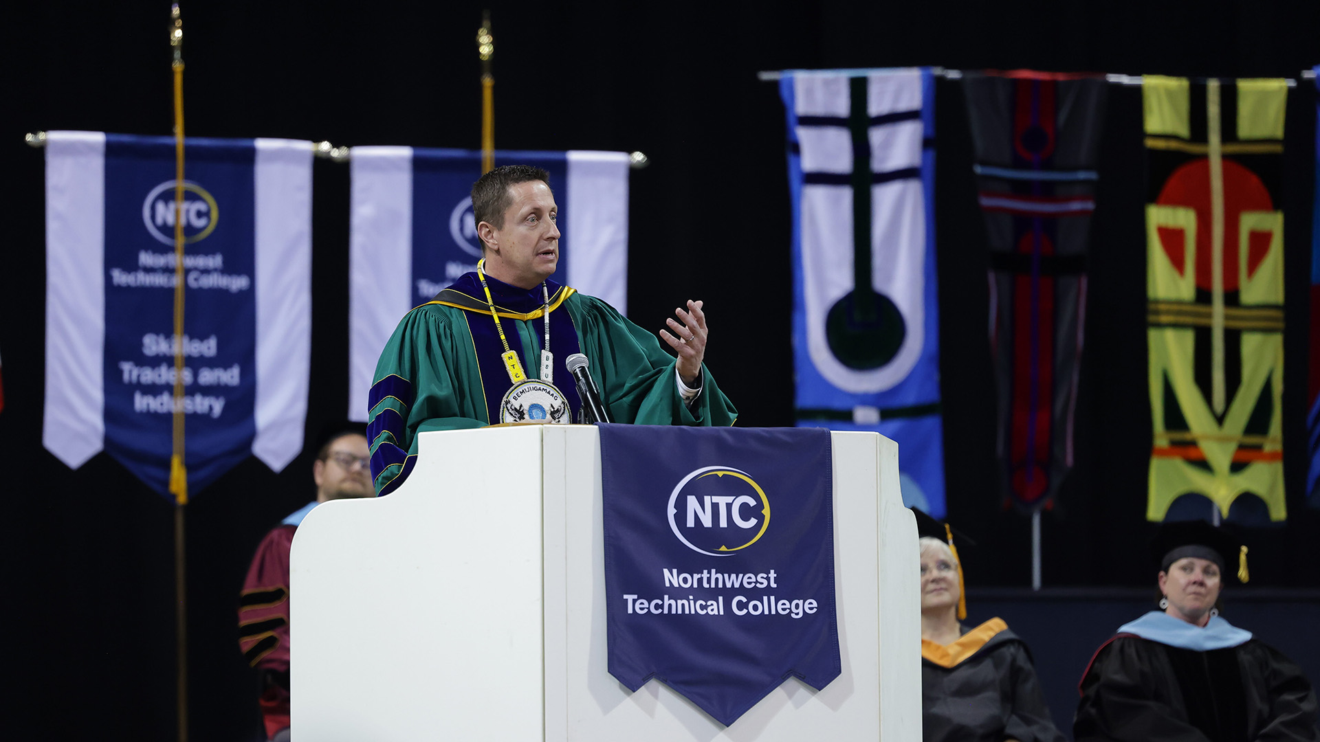 President Hoffman speaks at NTC's 2026 Commencement ceremony.