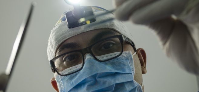 Dental assisted cleaning teeth