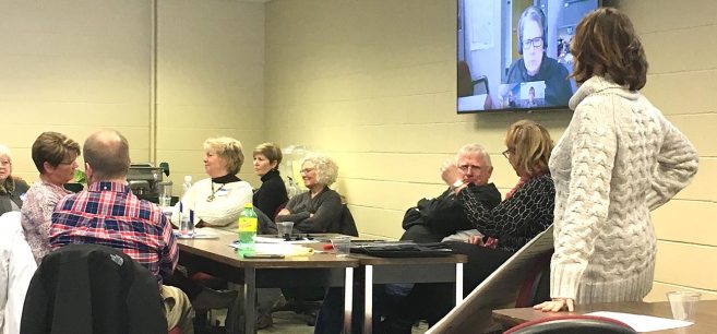 Nearly two dozen health care professionals from across Minnesota and Wisconsin gathered at Northwest Technical College for a Feb. 9 listening session to help the college explore potential new academic programs in gerontology and dementia.