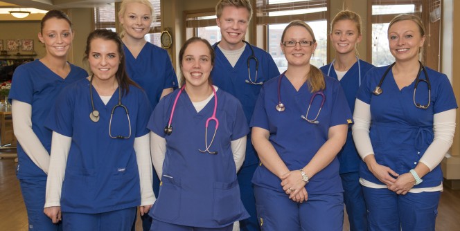 group of nursing students