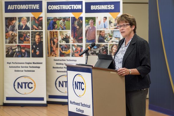 NTC Students Awarded $37,500 in Scholarships to Pursue Their Education Dr. Faith C. Hensrud, president, Northwest Technical College & Bemidji State University