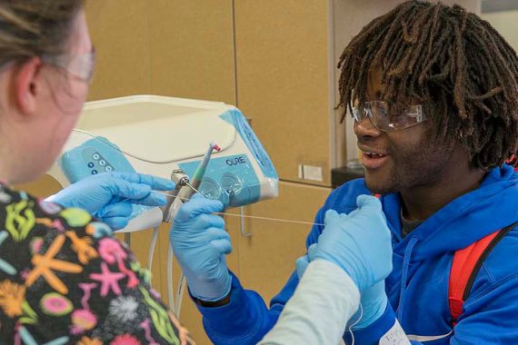 Gallery: Area High School Students Explore Health & Human Services Careers at NTC A student explores Dental Assisting at NTC's March 21 Passport to the Future event.