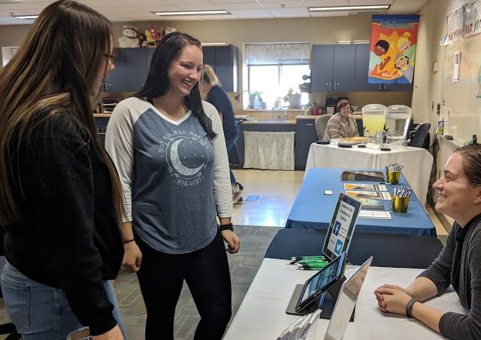 NTC admission advisors helped with the application process during the open house.