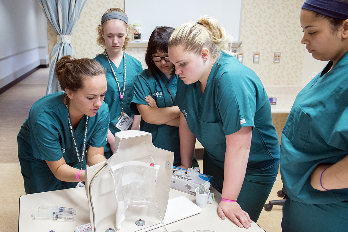 High School Students Scrub in to Camp at Northwest Tech and Bemidji State
