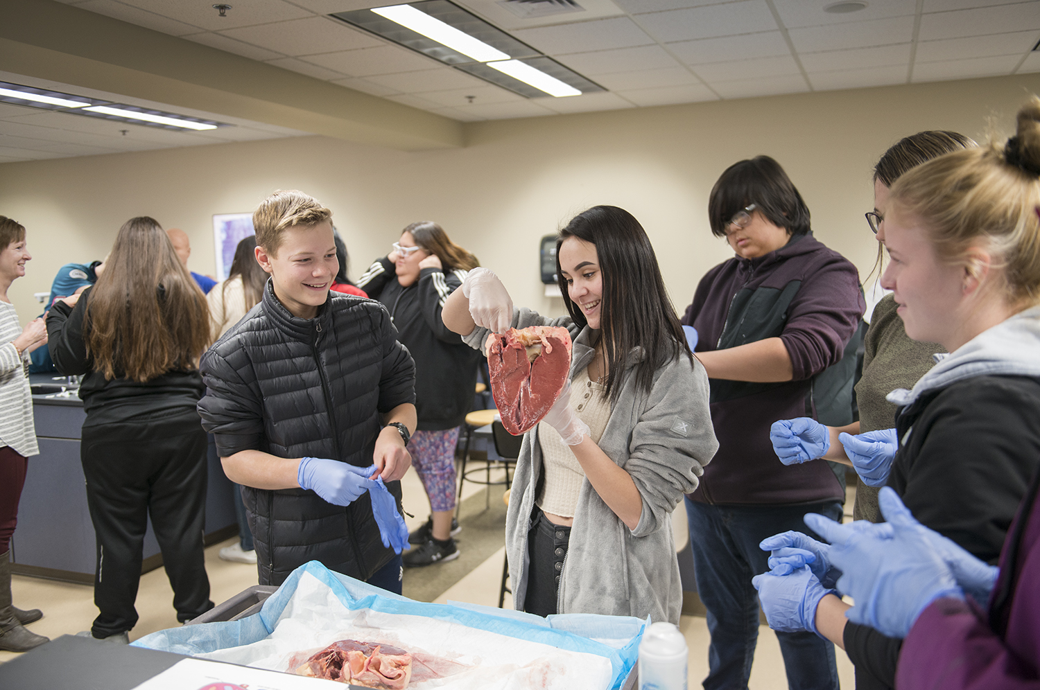 High school students visiting NTC during Health & Human Services Program Day.