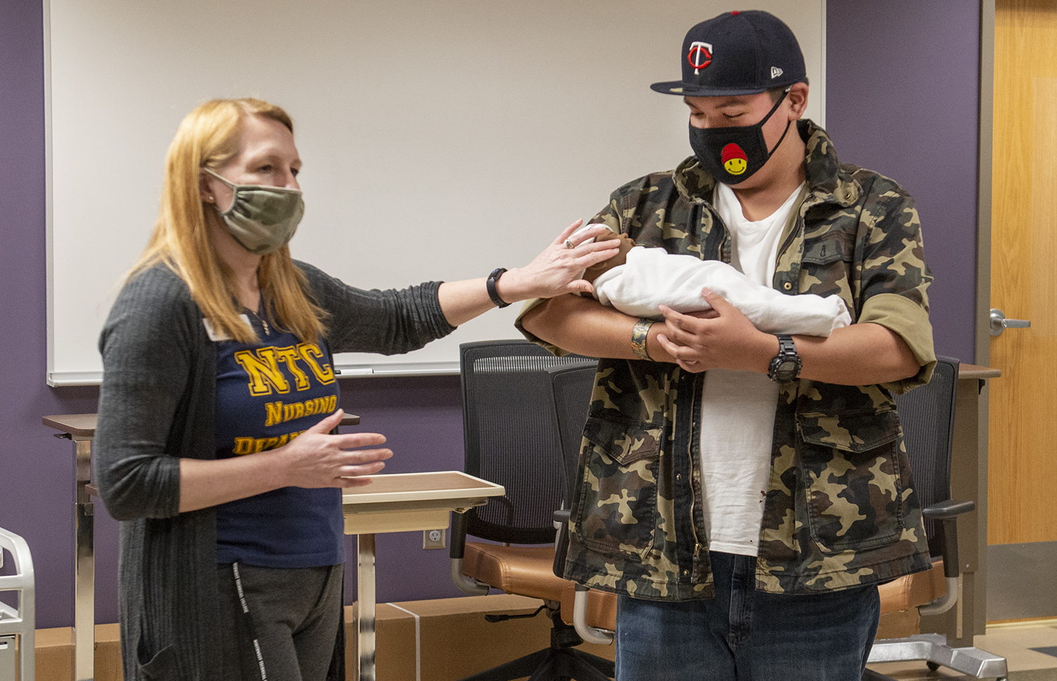 Bemidji High School students tour NTC health care labs.