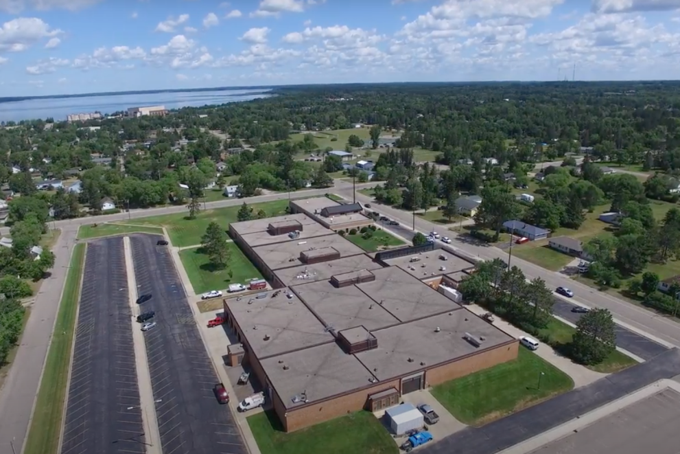 NTC aerial photo overlooking Lake Bemidji