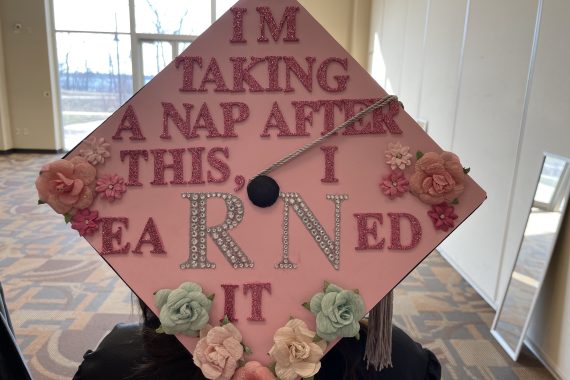 Northwest Tech Class of 2022 graduation cap that says ""I'm taking a nap after this I earned it"