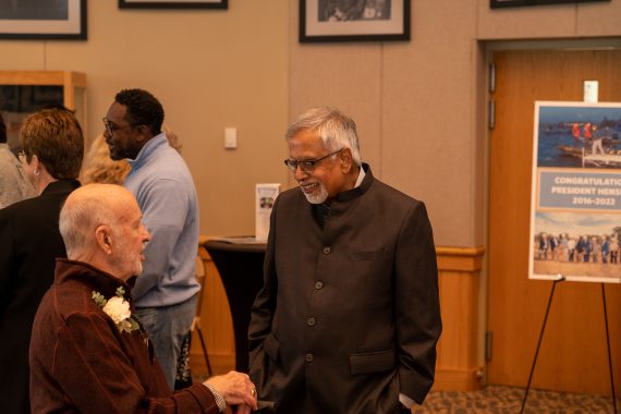 Chancellor Devinder Malhotra and Faith Hensrud's husband, Neil