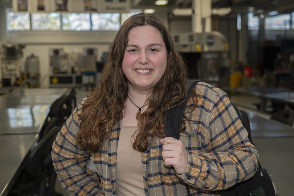 A photo of Danika David, a residential plumbing/HVAC student at NTC