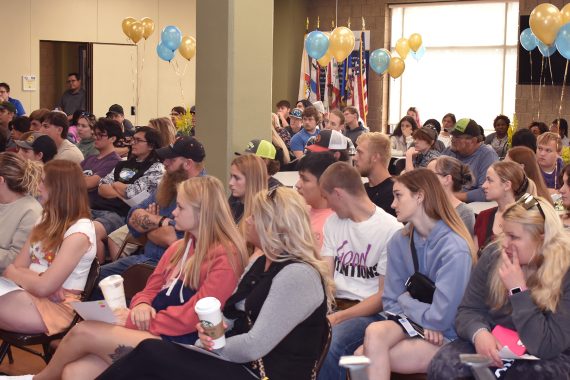 Students filled NTC's Community Commons for the college's Fall 2023 Welcome Day.