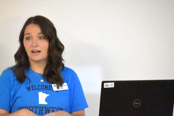 Lacie Hines presents at the Records & Registration breakout session at NTC's 2023 Fall Welcome Day.